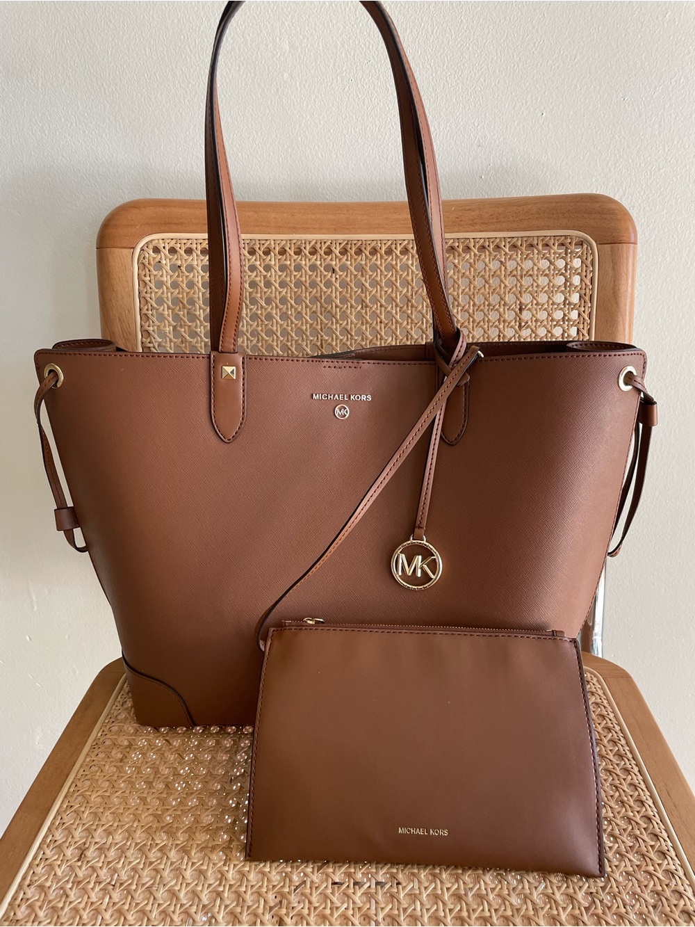 Michael Kors Edith Large Open Tote with Zipper Pouch